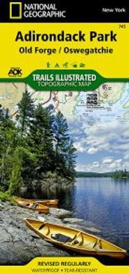 Adirondack Park Old Forge Topo Waterproof National Geographic Hiking Map Trails Illustrated
