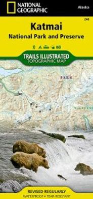 Katmai National Park Topo Map Trails Illustrated Folded