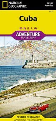 Cuba Travel Adventure Road Map Topo Waterproof Nat Geo 