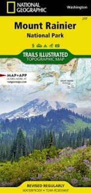 Mount Rainier National Park Topo Map Trails Illustrated Waterproof Folded