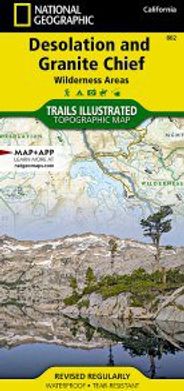 Desolation & Granite Chief Wilderness Map - CA