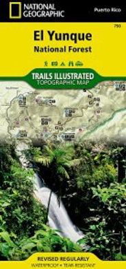El Yunque Puerto Rico Topo Waterproof National Geographic Hiking Map Trails Illustrated