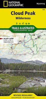 Cloud Peak Wilderness Topo Waterproof National Geographic Hiking Map Trails Illustrated