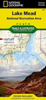 Lake Mead Recreational Map Topo National Geographic Trails Illustrated
