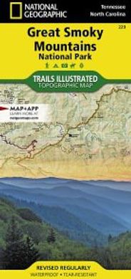 Great Smoky Mountains National Park Topo Map Trails Illustrated Folded