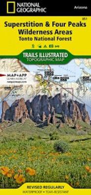 Superstition Four Peaks Map National Geographic Topo Trails Illustrated Hiking