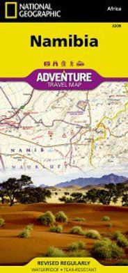 Namibia Travel Adventure Topo Map Nat Geo Waterproof Road