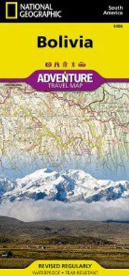 Bolivia Travel Adventure Road Map Waterproof Topo Nat Geo