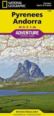Pyrenees Andorrra Travel Road Map Adventure Topo Waterproof Nat Geo