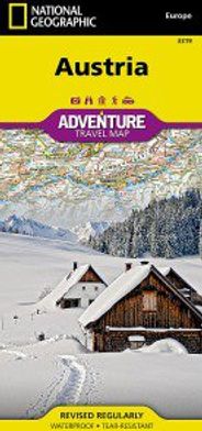 Austria Travel Adventure Road Map Waterproof Topo Nat Geo