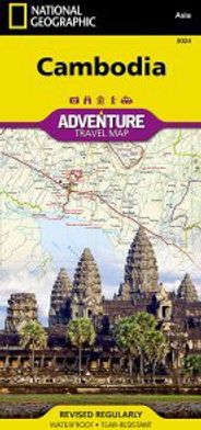 Cambodia Travel Adventure Map Road Topo Waterproof National Geographic