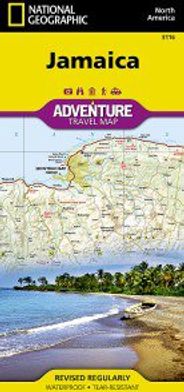 Jamaica Travel Adventure Road Map Topo Waterproof Nat Geo