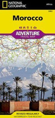Morocco Travel Adventure Map Topo Waterproof National Geographic