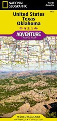 Texas Oklahoma Adventure Topo Map Nat Geo Waterproof Road