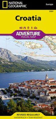 Croatia Travel Adventure Road Map Waterproof Topo Nat Geo