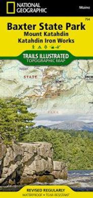 Baxter State Park Topo Waterproof National Geographic Hiking Map Trails Illustrated