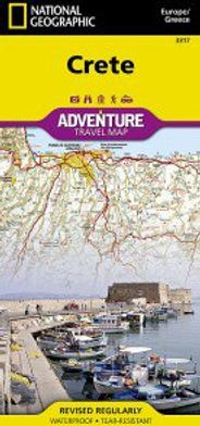 Crete Travel Adventure Road Map Waterproof Topo Nat Geo