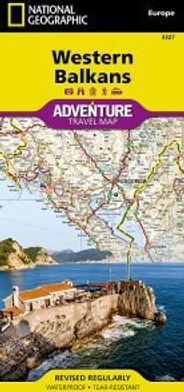 Western Balkans Travel Adventure Road Map Waterproof Topo Nat Geo