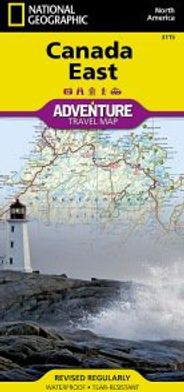 Canada East Road Map Adventure Travel Topo Waterproof Nat Geo