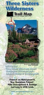 Three Sisters Wilderness Trail Map by Adventure Maps