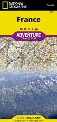 France Travel Adventure Road Map Waterproof Topo Nat Geo