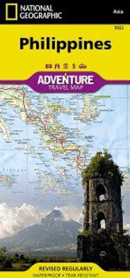 Philippines Travel Adventure Map Road Topo Waterproof National Geographic