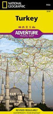 Turkey Travel Map Adventure Road Topo Waterproof National Geographic
