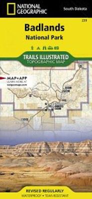 Badlands National Park Topo Map Trails Illustrated Folded