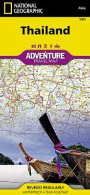 Thailand Travel Adventure Map Topo Waterproof National Geographic