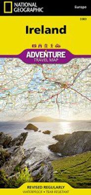 Ireland Adventure Travel Road Map Topo Waterproof National Geographic Trails Illustrated
