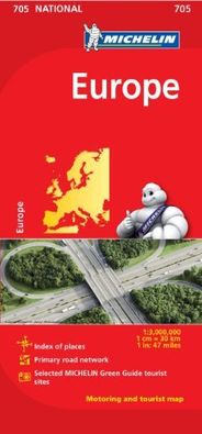 Europe Travel Map 705 Michelin