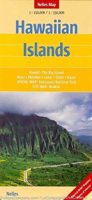 Hawaiian Islands Travel Road Map Nelles