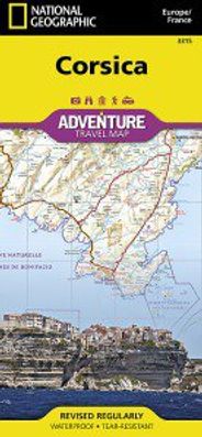 Corsica France Travel Adventure Road Map Waterproof Topo Nat Geo
