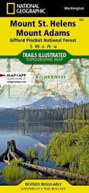 Mt St Helens Mt Adams Map National Geographic Topo Trails Illustrated Hiking
