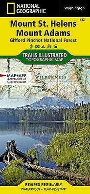 Mount St. Helens & Mount Adams Trails Illustrated Topo Map - Cover