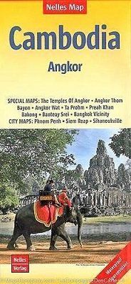 Cambodia - Angkor Travel Map by Nelles