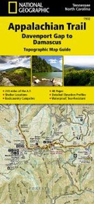 Appalachian Trail Booklet Nat Geo Davenport Gap Damascus Topo