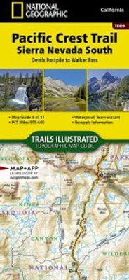 Pacific Crest Trail California Sierra Nevada South Nat Geo Topo Booklet