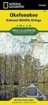 Okefenokee Trails Illustrated Hiking Waterproof Topo Maps