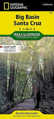 Big Basin California  Trails Illustrated Hiking Waterproof Topo Maps