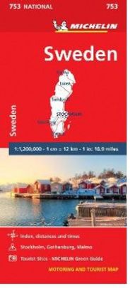 Sweden Travel Map 753 by Michelin