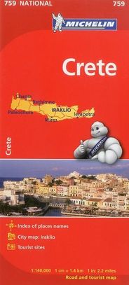 Crete Travel Map 759 by Michelin
