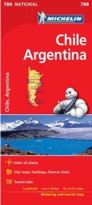 Chile and Argentina Travel Map Michelin