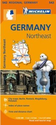 Germany Northeast Travel Map 542 Michelin