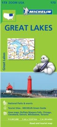 Great Lakes Regional Travel Map 173 Michelin