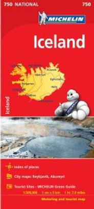 Iceland Travel Map 750 Michelin