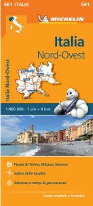 Italy Northwest Region Travel Map 561 Michelin