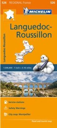 Languedoc Roussillon Regional Map 526 Michelin
