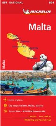 Malta and Gozo Travel Map 801 Michelin