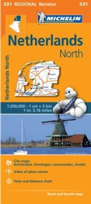 Netherlands North Travel Map 531 by Michelin